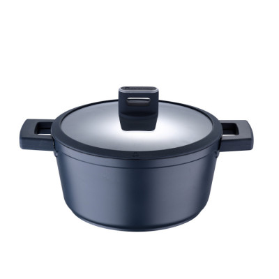 Кастрюля с крышкой Bergner MasterPro Indigo, 24 см (BGMP-7979)