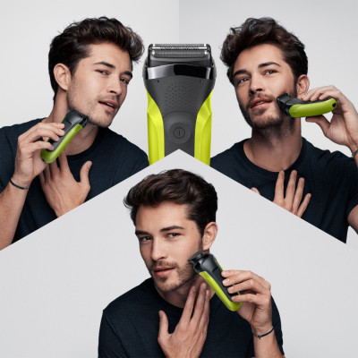 Електробритва Braun Series 3 300BT black/green