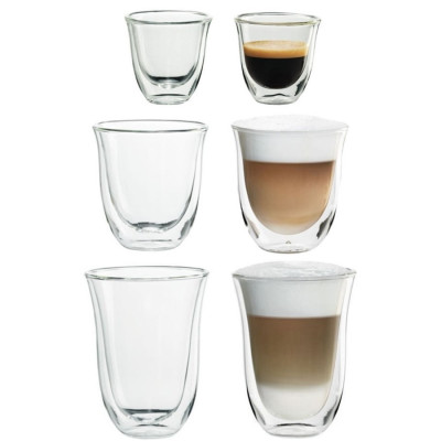 Набор стаканов Delonghi DLSC 302 MIX (90/270/330), 6 шт
