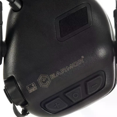 Активні захисні навушники Earmor M32 PLUS (BK) Black з гарнітурою
