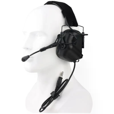 Активні захисні навушники Earmor M32 PLUS (BK) Black з гарнітурою