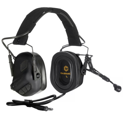 Активні захисні навушники Earmor M32 PLUS (BK) Black з гарнітурою