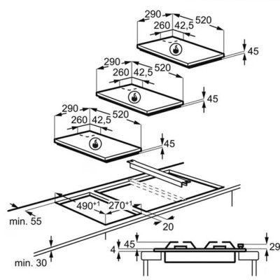 Варильна поверхня газова Electrolux EGC3322NVK