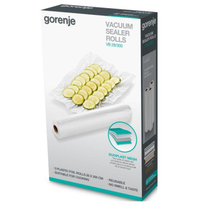 Пакеты вакуумные Gorenje VB 28/300 рулон 28 см х 3 м. (3 шт.)