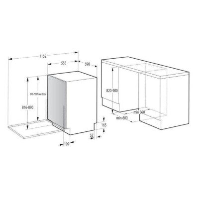 Посудомийна машина вбудована Gorenje GV 693 C61AD