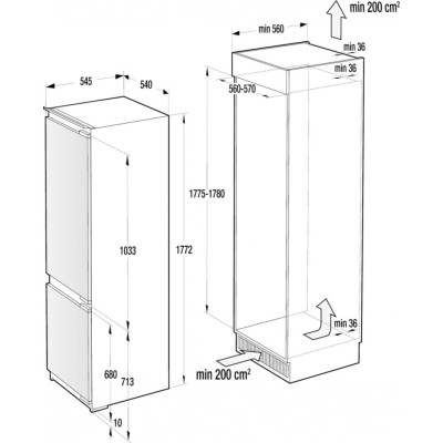 Холодильник вбудований Gorenje RKI 2181 E1