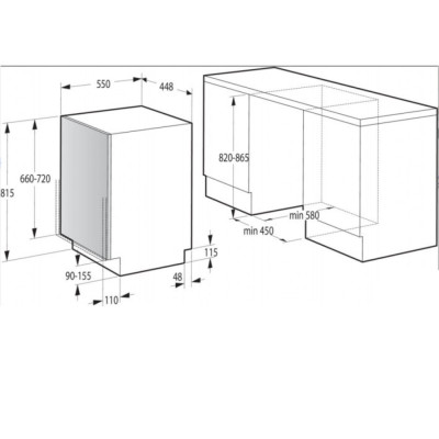 Вбудована посудомийна машина Gorenje GV561D10