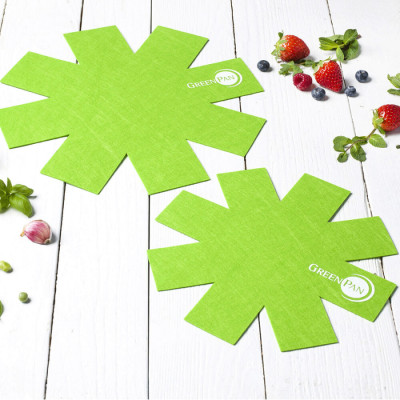 Захист для зберігання сковорідок GreenPan, 2 шт, 27+34 см, салатовий (CC000749-001)