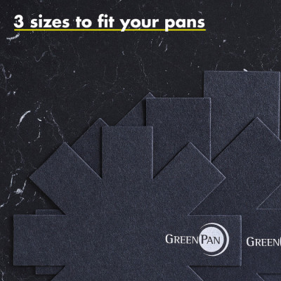 Захист для зберігання сковорідок GreenPan, 3 шт, чорний (CC002582-001)