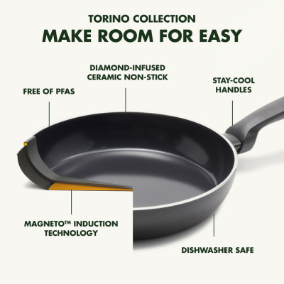 Сковорода для млинців GreenPan Torino, 28 см з керамічним покриттям (CC005070-001)