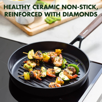 Сковорода-гриль GreenPan Eco Smartshape, 28 см с керамическим покрытием (CC006444-001)