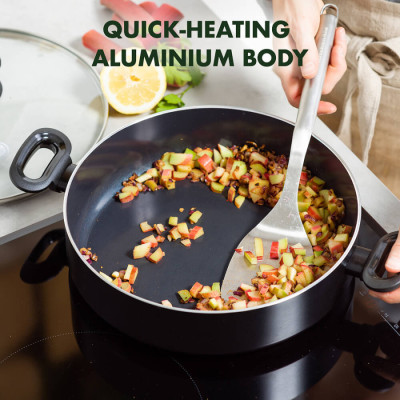 Сотейник з кришкою GreenPan Torino, 28 см, 4,2 л з керамічним покриттям (CC001694-001)