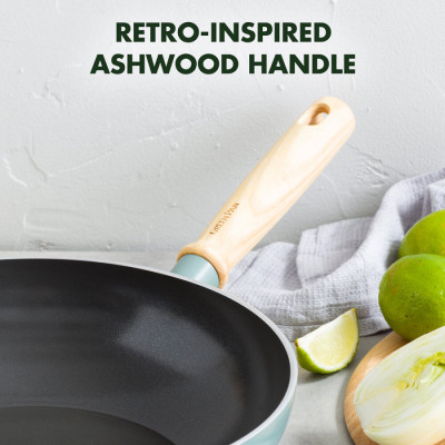 Вок GreenPan Mayflower, 28 см, 3,6 л з керамічним покриттям, небесно-голубий (CC001683-001)