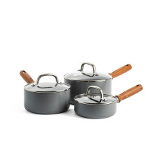 Набор ковшей с крышками GreenPan Mayflower Pro, 16/18/20 см, 1,05/2,1/3,1 л с керамом. покрытием (CC005410-001)