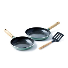 Набор сковородок GreenPan Mayflower, 20+24 см с керамическим покрытием, + лопатка с прорезями (CC001570-001)