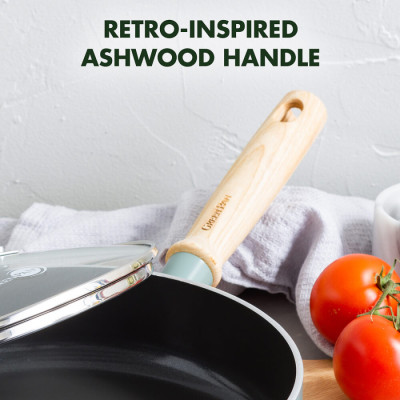 Сотейник з кришкою GreenPan Mayflower, 24 см, 2,6 л з керамічним покриттям, небесно-голубий (CC001682-001)