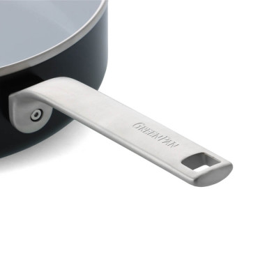Сотейник з кришкою GreenPan Evolution, 26 см, 3,7 л з керамічним покриттям, чорний (CC007086-001)