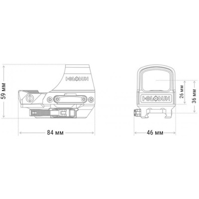 Коллиматорный прицел Holosun HS510C 2MOA (red dot) с солнечной батареей