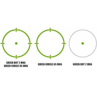 Коліматорний приціл Holosun HE510C 2MOA (green dot) із сонячною батареєю
