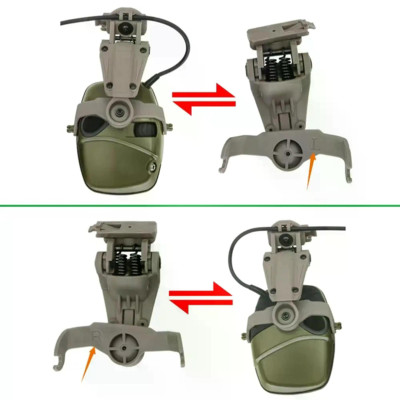 Крепление адаптер Чебурашка на каску шлем для наушников Howard (TAN)