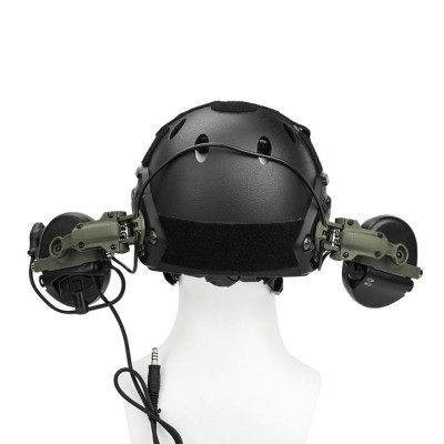 Крепление адаптер Чебурашка на каску шлем для наушников Sordin (Olive)