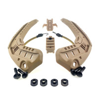 Кріплення Рейки на шолом каску FAST, ТОР-Д + планка Пікатіні + кріплення Wing-Loc, Койот