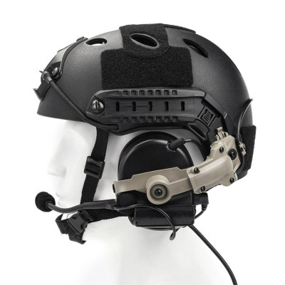 Крепление адаптер Чебурашка на каску шлем для наушников Peltor Comtac (цвет - песочный)