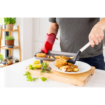 Лопатка з прорізами KitchenAid Classic, 34 см, білий (KHA002OHPNG)