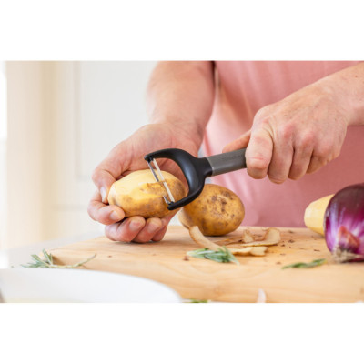 Овочечистка горизонтальна KitchenAid Classic, 18 см, сірий (KHA145OHCHGG)