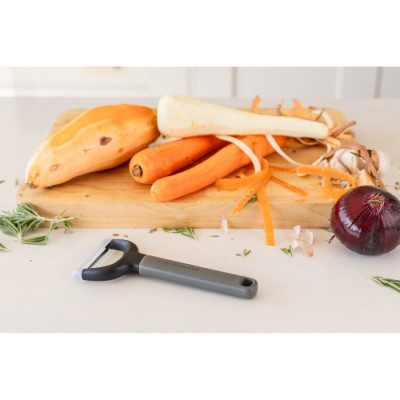 Овочечистка горизонтальна KitchenAid Classic, 18 см, сірий (KHA145OHCHGG)