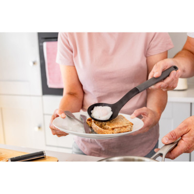 Ложка для сервіровки з прорізами KitchenAid Classic, 34 см, сірий (KHA004OHCHGG)