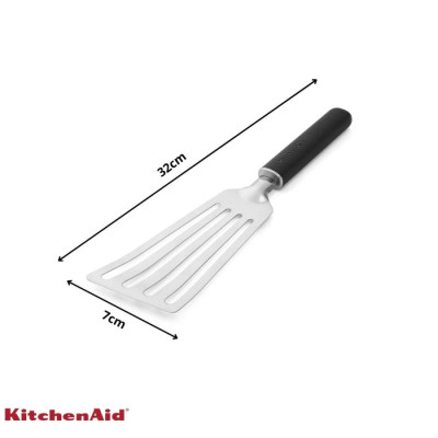 Лопатка з прорізами KitchenAid Classic, 32 см, чорний (KHH024OHOBEG)
