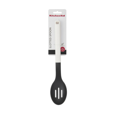 Ложка для сервіровки з прорізами KitchenAid Classic, 34 см, білий (KHA004OHPNG)