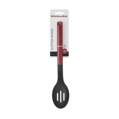 Ложка для сервіровки з прорізами KitchenAid Classic, 34 см, червоний (KHA004OHEREG)