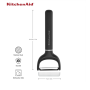 Овочечистка горизонтальна KitchenAid Classic, 17,5 см, чорний (KHH145OHOBEG)