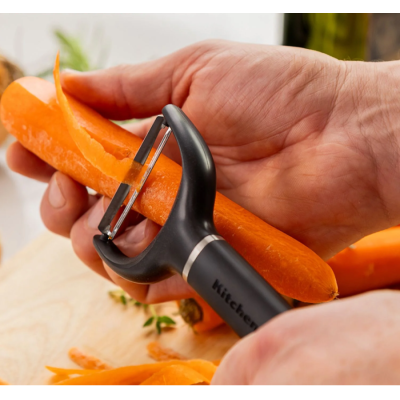 Овочечистка горизонтальна KitchenAid Classic, 17,5 см, чорний (KHH145OHOBEG)