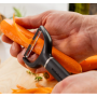 Овочечистка горизонтальна KitchenAid Classic, 17,5 см, чорний (KHH145OHOBEG)