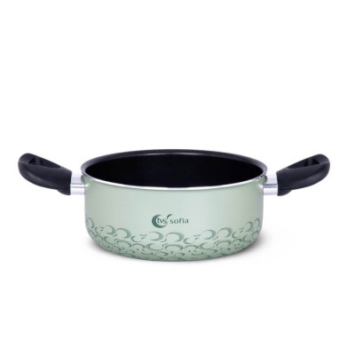 Кастрюля без крышки TVS Sofia 20 см, зеленая