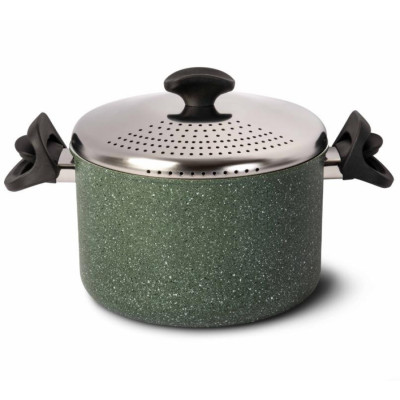 Каструля з кришкою для зливання TVS Natura Induction 22 см