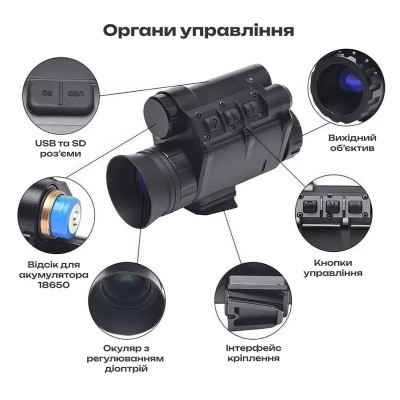 Прибор ночного видения NVG30 Night Vision с креплением на шлеме