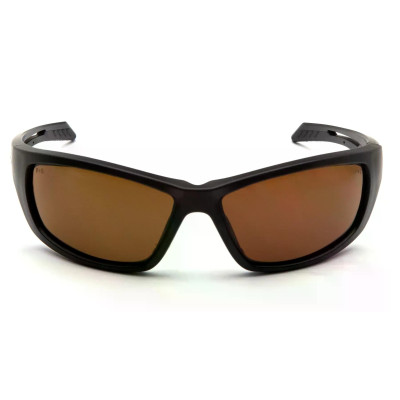 Защитные очки Venture Gear Tactical Howitzer Black (бронзовые) противотуманные, коричневые в черной оправе.