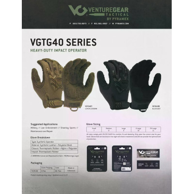 Перчатки противоударные Venture Gear Tactical VGTG40 Heavy-Duty Coyote L