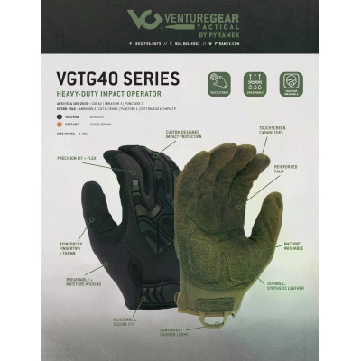 Рукавиці протиударні Venture Gear Tactical VGTG40 Heavy-Duty Coyote S