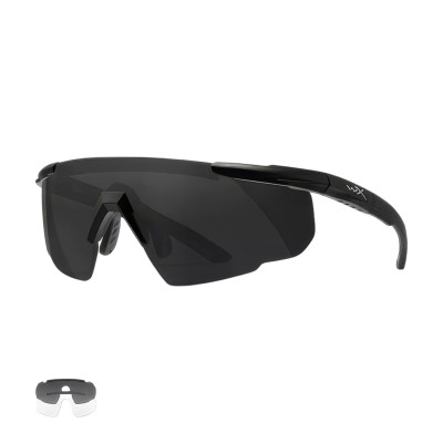 Захисні окуляри Wiley X Saber Advanced set 2in1 315, 2 лінзи (Grey/Clear), оправа чорна