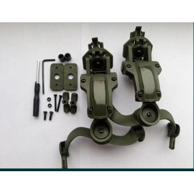 Крепление адаптер на каску шлем HD-ACC-08 Olive для наушников Peltor/Earmor/Howard (Чебурашка)