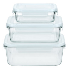 Набор контейнеров miFamilia Nested collection 3 шт, 400 мл, 1000 мл, 1600 мл, для хранения, запекания, заморозки, прямоугольные (6030-6079-6032)