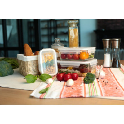 Набор контейнеров miFamilia Nested collection 3 шт, 400 мл, 1000 мл, 1600 мл, для хранения, запекания, заморозки, прямоугольные (6030-6079-6032)