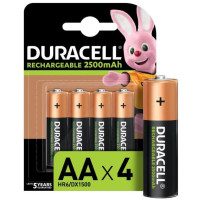 Акумулятори Duracell Recharge Turbo AA 2500 мА·г, 4 шт. (5000394057203)