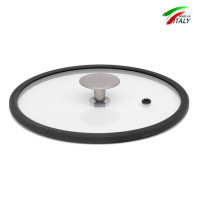 Кришка скляна з силіконовим обідком TVS Terra Italia 20 см (9465120003G201)