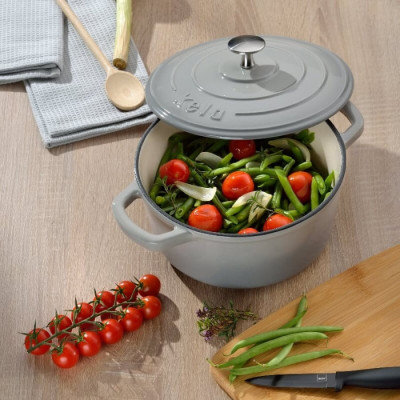 Каструля чавунна з кришкою KELA Calido, 21 см 2,5 л (12605)